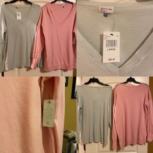 Yarn & Sea V Neck Sweaters